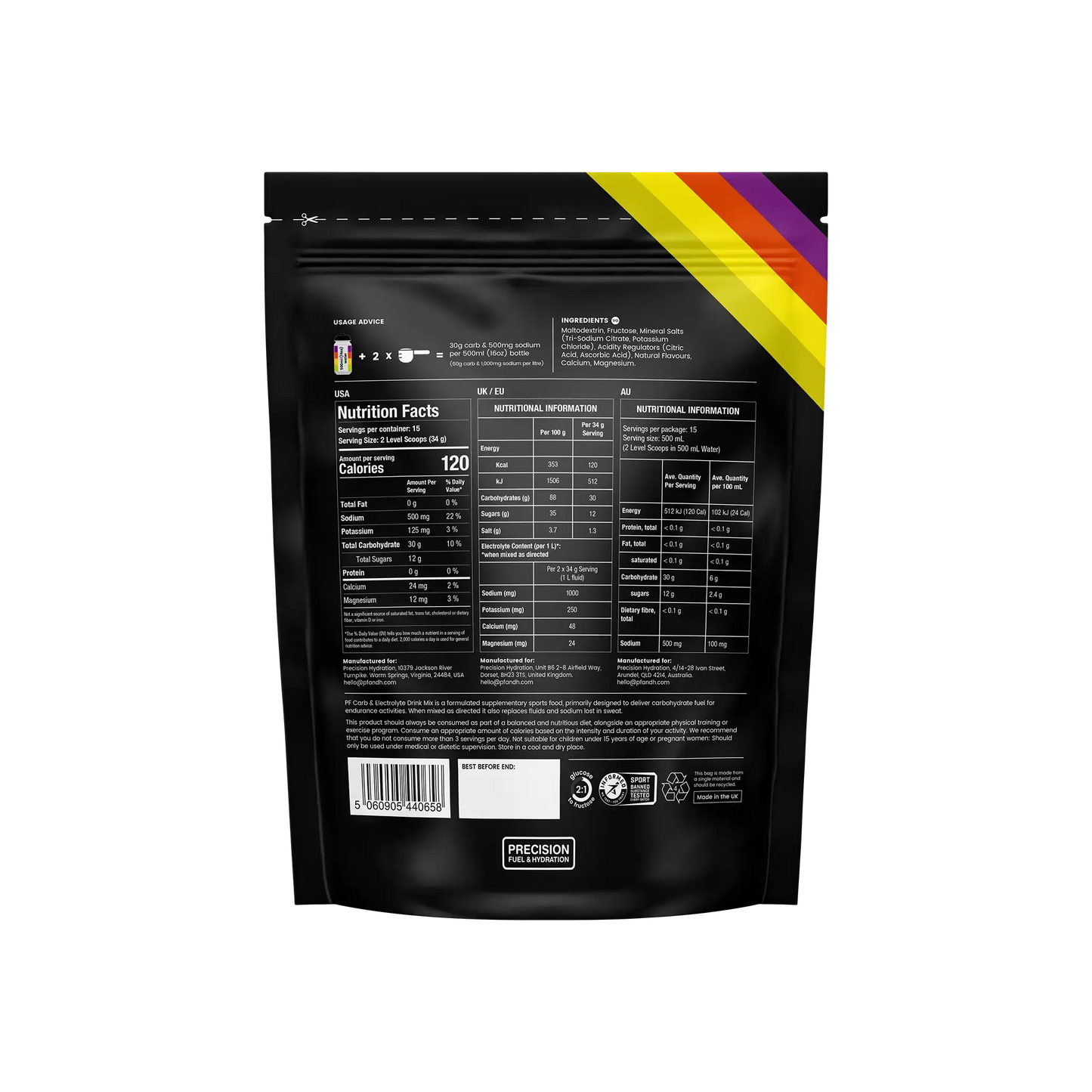 Precision Fuel Energy & Electrolyte Mix 510g