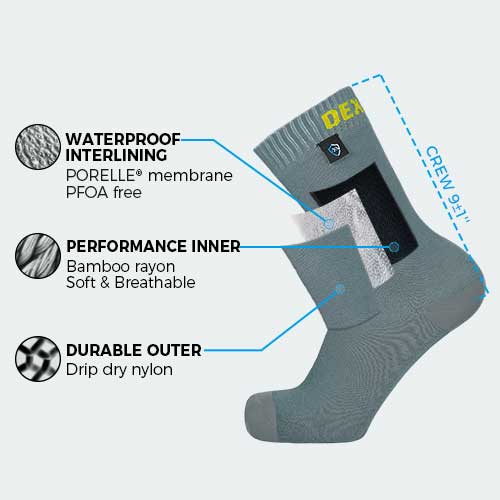 Dexshell Ultra Thin Waterproof Crew Socks