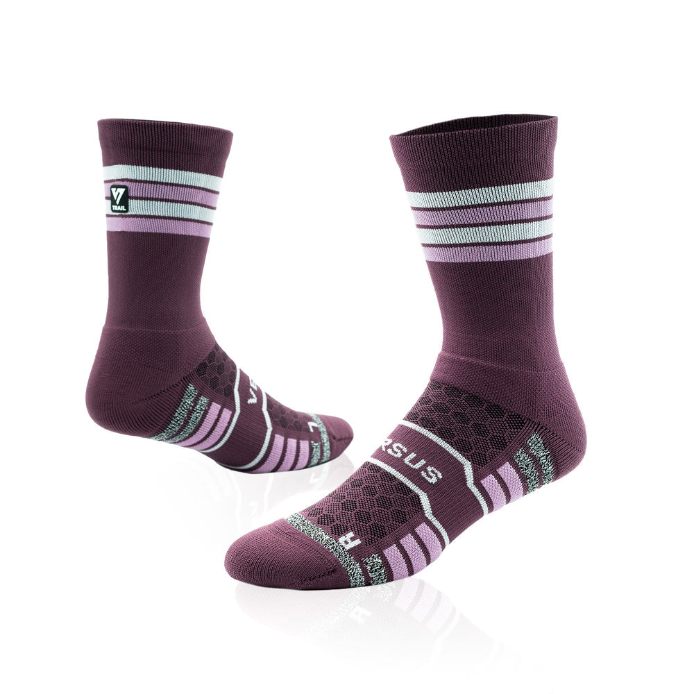 Versus Midnight Plum Trail Run Crew Socks