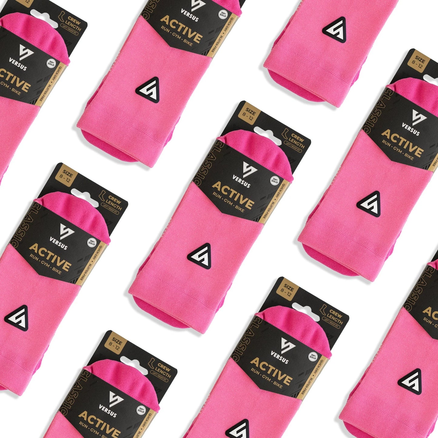 Versus Classic Pink Active Crew Socks