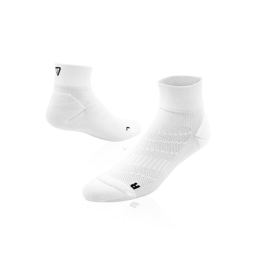 Versus White Quarter Running Socks